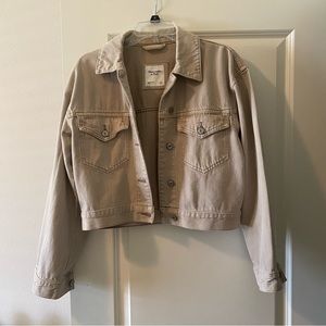 Drapey Cropped Denim Jacket - Size Small